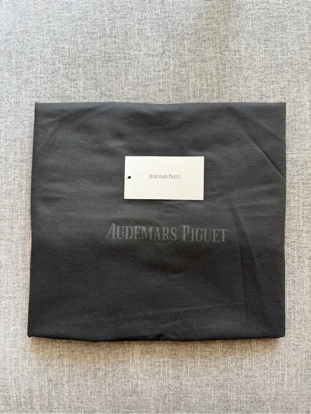 Audemars Piguet Black Smooth Leather-Style Men's Backpack